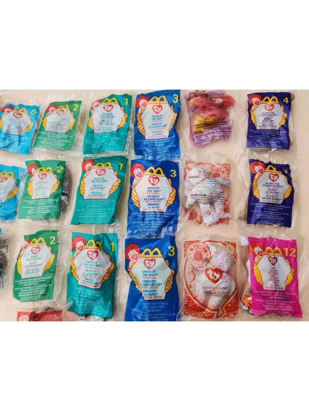 Vintage TY TEENIE BEANIE BABIES - 25 NEW Sealed McDonalds Lot Of 26 Animals